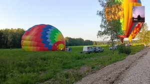 Воздухоплавание. Воздушные шары🎈 с корзиной 🧺крупным планом. Тульская область.