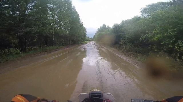 покатушки на пите после дождя