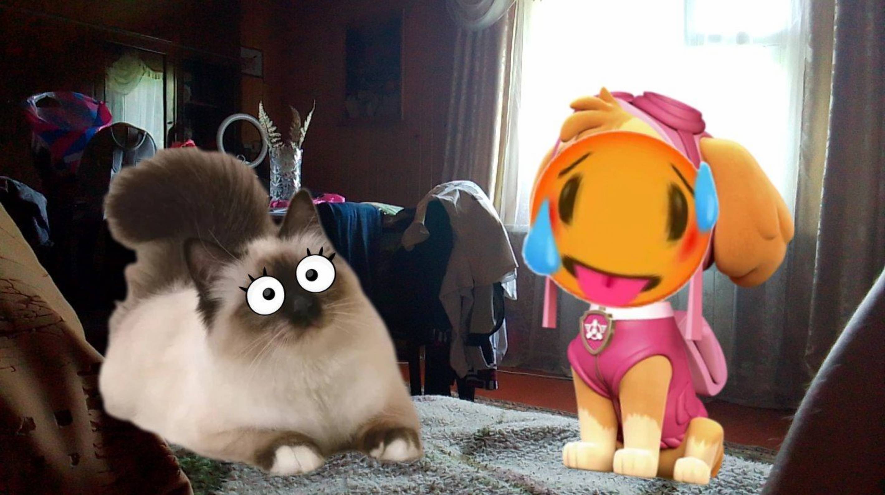 Утро у кошечки Али и псины Сашки 💕