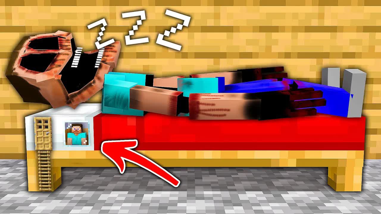 Строим ХОРРОР дом внутри кровати-имитатора в Майнкрафте с модами смотреть онлайн