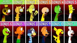 🎭 INCREDIBOX SPRUNKI | WENDA TREATMENT: ALL OC & BONUS CHARACTERS! 💎