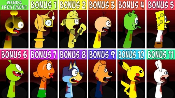 🎭 INCREDIBOX SPRUNKI | WENDA TREATMENT: ALL OC & BONUS CHARACTERS! 💎