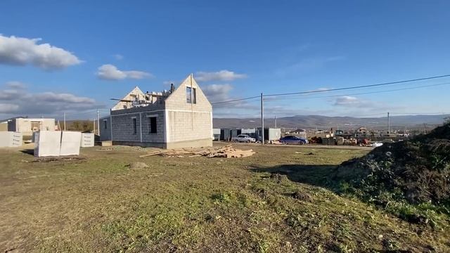 ОБЗОР НАШЕГО ДОМА. Строим дом на юге. КП Видный станица Натухаевская смотреть онлайн