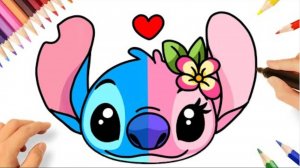 КАК ЛЕГКО РИСОВАТЬ СТИЧА И АНГЕЛА 💓