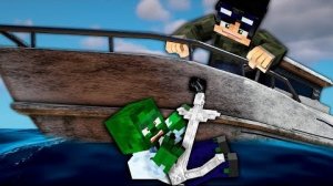 ЧТО Я НАШЕЛ НА ЗАБРОШЕННОЙ ЛОДКЕ. ДЕНЬ 1-ЗОМБИ АПОКАЛИПСИС. ЯДЕРНАЯ ЗИМА МАИНКРАФТ