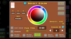 Как изменить фон и сделать вспышку в Geometry dash