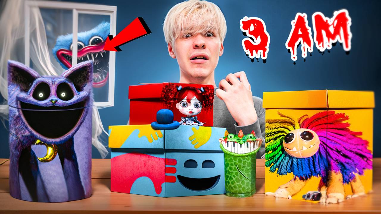 НИКОГДА НЕ ОТКРЫВАЙ ВСЕ POPPY PLAYTIME CHAPTER 4 МИСТЕРИ-БОКСЫ в 3 ЧАСА НОЧИ!! смотреть онлайн