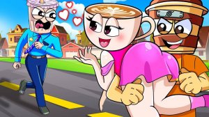 Капучино: Полицейский влюбляется в преступницу?! - Тюремный роман💘 | Анимация Brainrot Sprunki