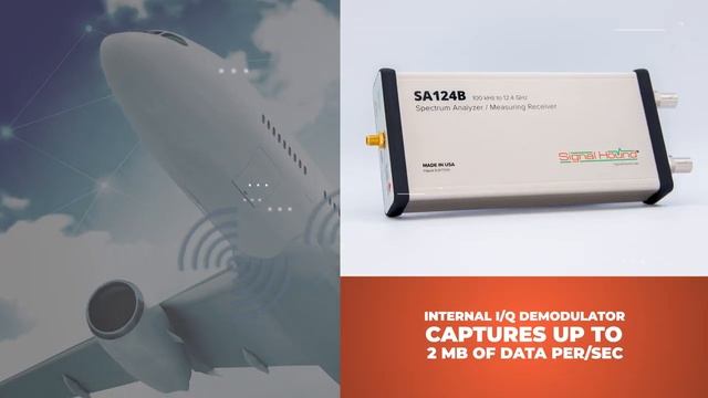 Основной функционал анализатора спектра Signal Hound в диапазоне до 12,4 ГГц - модель SA124B.