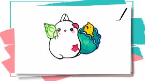 Как нарисовать Моланг и цыпленка Пиу-Пиу  / How to draw Molang