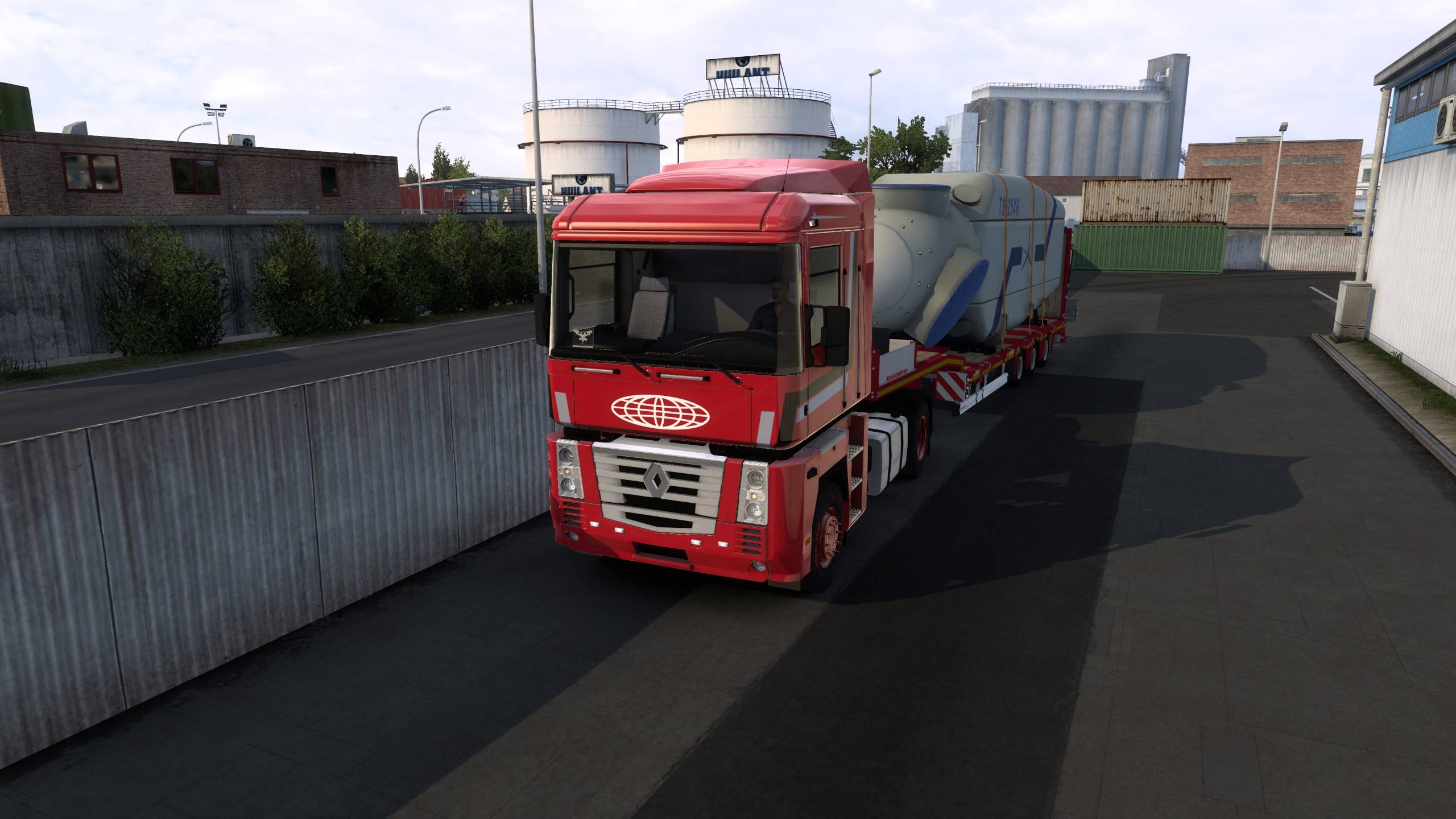 Euro Truck Simulator 2. Бильбао - Ля-Рошель. Ночной рейс на Рено Магнум. Везу ветрогенератор (21т) смотреть онлайн