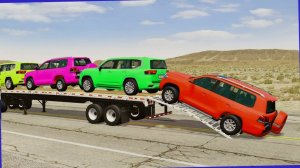 Мультики для детей. Платформа-прицеп МакКуин с грузовиками. Смотреть онлайн про яркие машинки