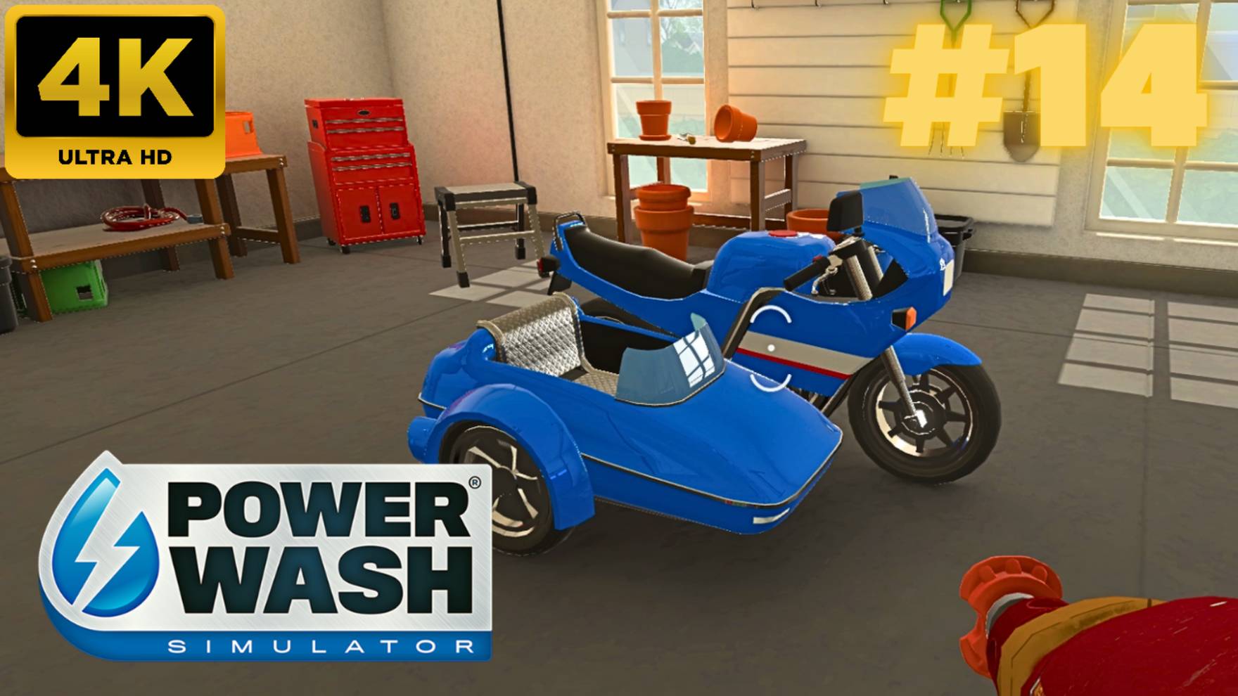 PowerWash Simulator: Отмыть мотоцикл и коляску #14 (4K)