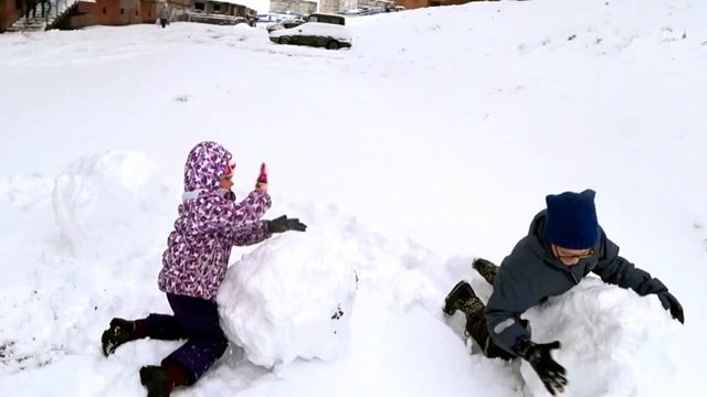 Теплые воспоминания о холодном Норильске. Год назад. Из архива. Первый снег в сентябре. смотреть онлайн