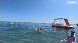 Сочи Лазаревское пляж Касабланка сегодня 27 июля 2025. Море и погода в Сочи сейчас. Обстановка