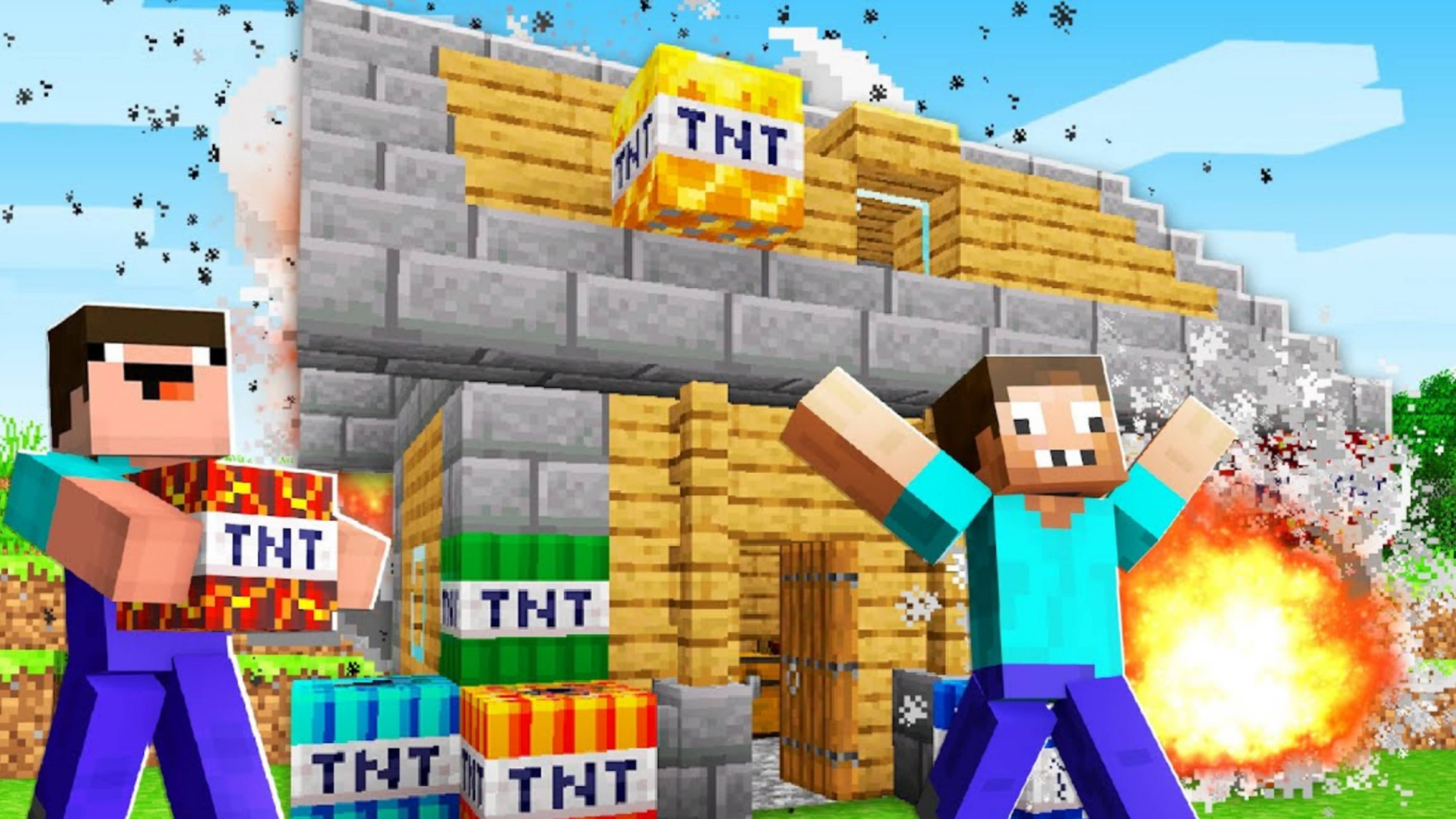 Нуб затролил про новыми ТНТ в Майнкрафт! ДакПлей DakPlay смотреть онлайн