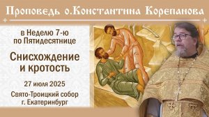 Снисхождение и кротость. Проповедь о. Константина Корепанова (27.07.2025)