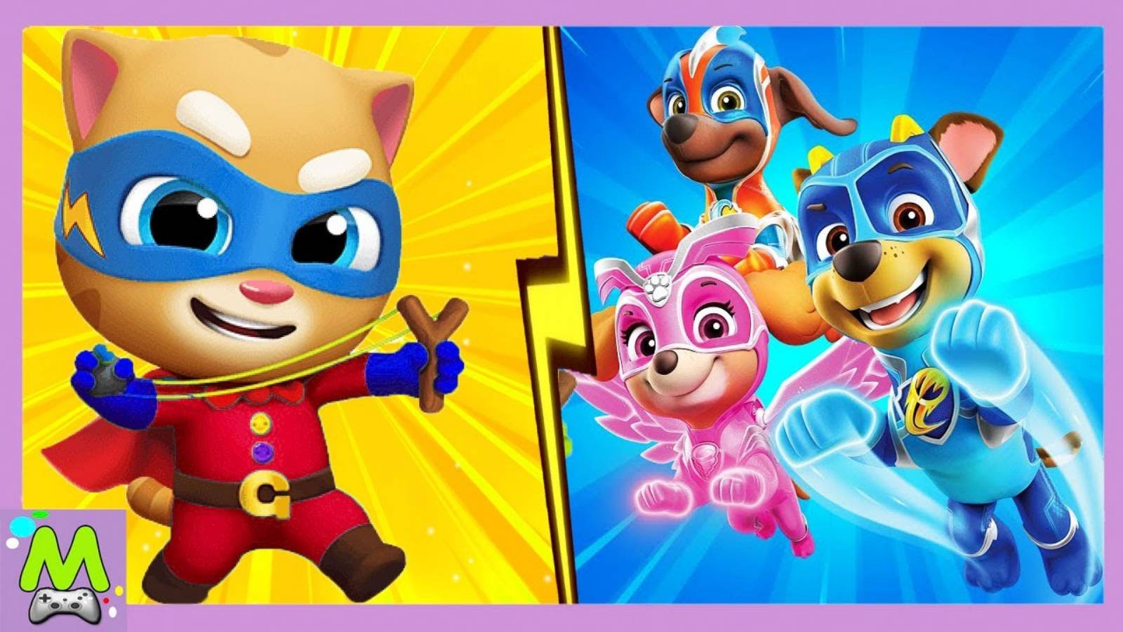 Говорящий Том Погоня Героев vs Щенячий Патруль.Мегащенки против Супергероев.Какая Игра Круче и Лучше смотреть онлайн