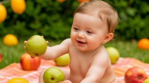 Детские фруктовые танцы Приветствуют лето Сенсорным видео с низкой стимуляцией для младенцев