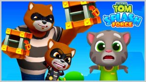 Говорящий Том Сила Всплеска Битва 💣шариками с Водой против Банды Енотов Жуликов