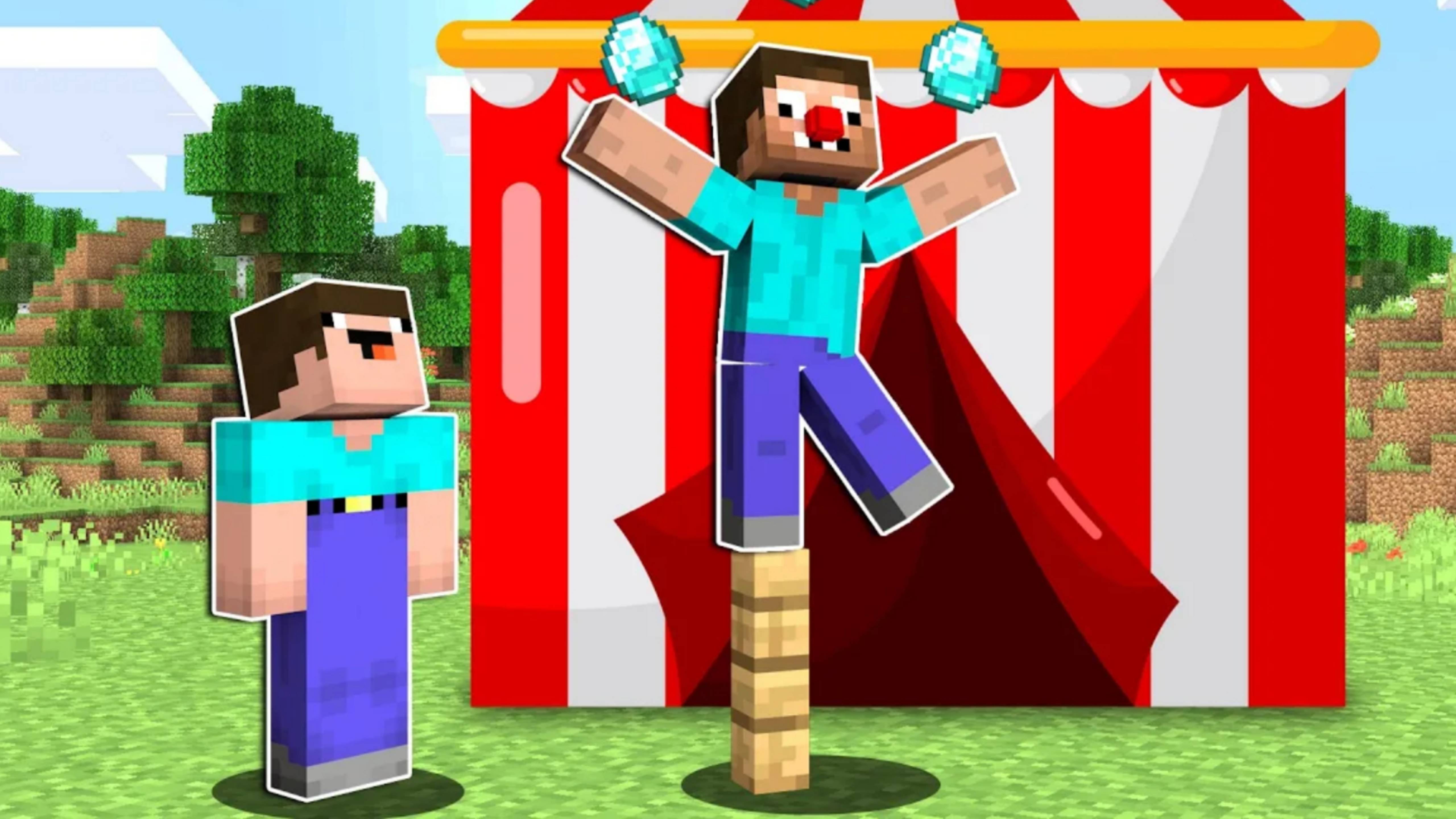 Про клоун рассмешил нуба в цирке в Майнкрафте! смотреть онлайн