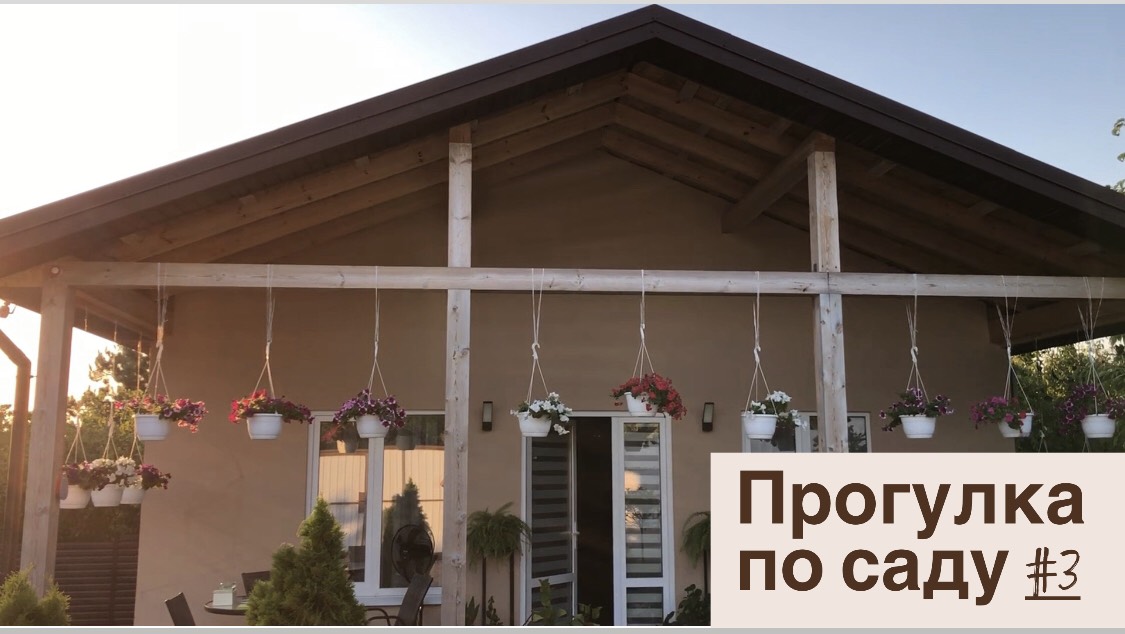 Прогулка по саду # 3.  Установили камень на бассейн,летний душ,подготовили площадки для газона