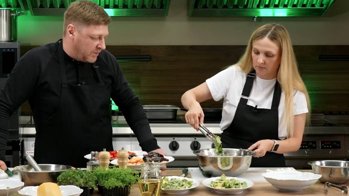 Цезарь с морепродуктами. Формула вкуса