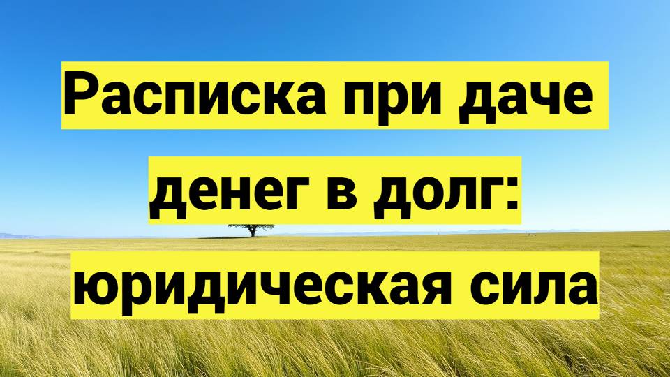 Расписка при даче денег в долг: юридическая сила смотреть онлайн