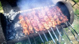 мангал из газового балона