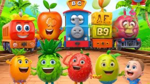 Азбука Поезд Алфавит Песня ABC Танцы Фрукты Детское сенсорное Видео Визуальная стимуляция