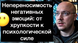 Непереносимость негативных эмоций: от хрупкости к психологической силе