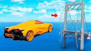 МОЖНО ЛИ ПЕРЕПРЫГНУТЬ РАЗРУШЕННЫЙ МОСТ на ЧИТЕРСКОЙ ЛАМБОРГИНИ в ГТА 5 МОДЫ - ЭКСПЕРИМЕНТЫ в ГТА 5