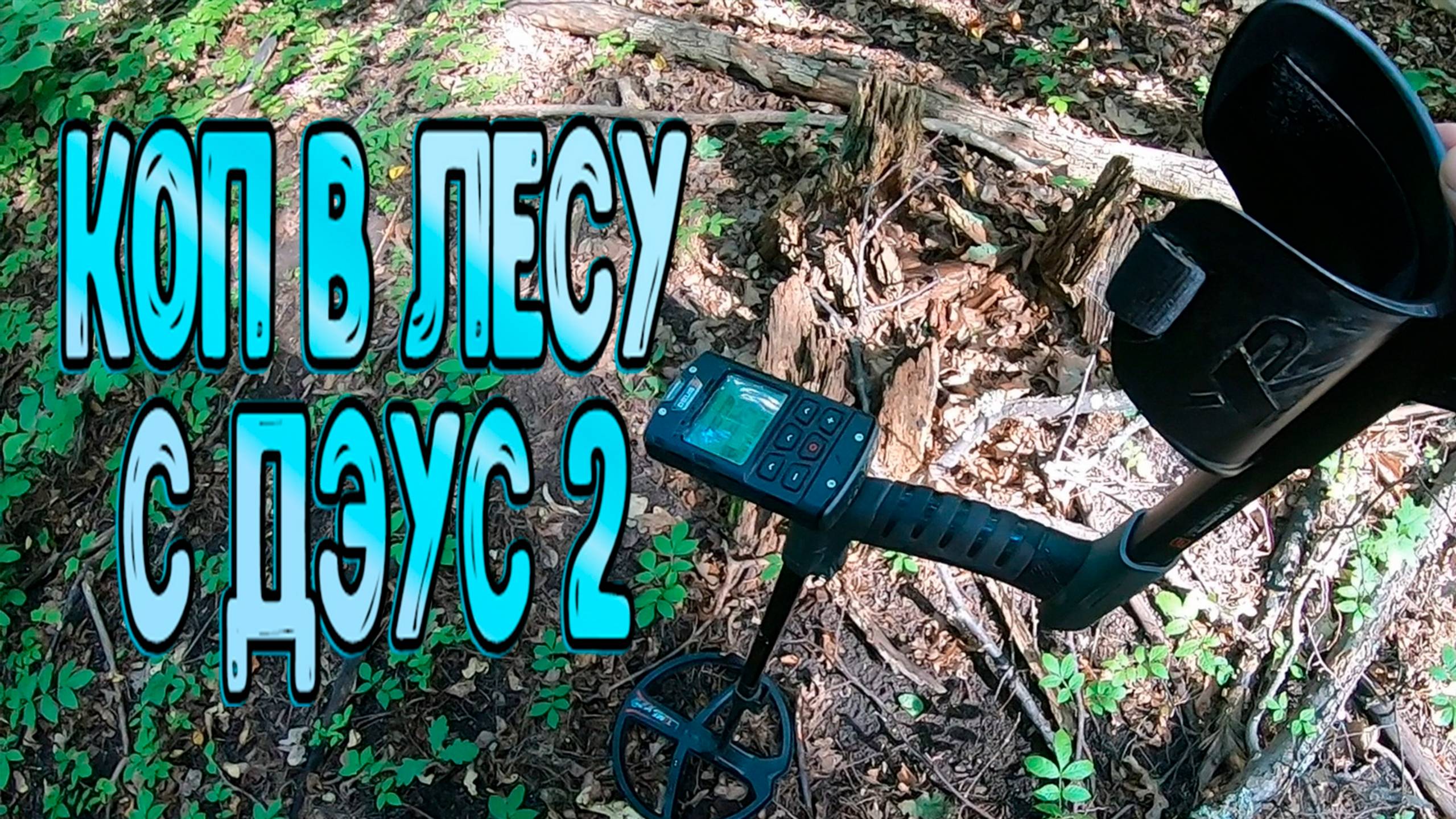 Коп в лесу по жаре с металлоискателем Дэус 2 смотреть онлайн