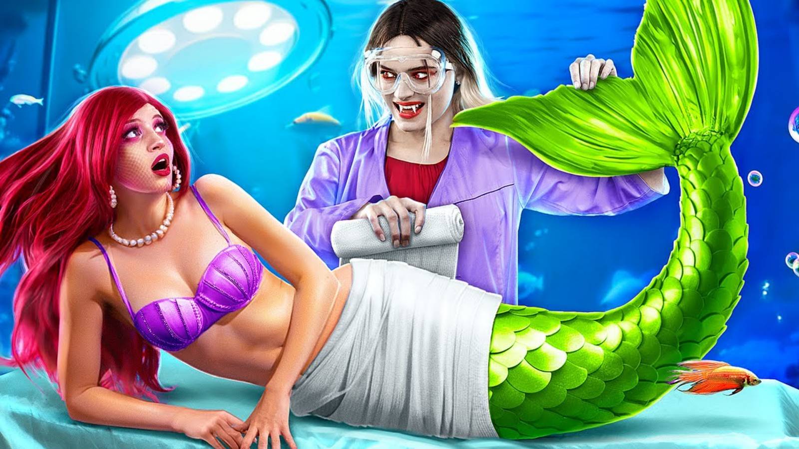 Больница Вампира Vs Больница Русалки! Хороший доктор Vs плохой доктор!