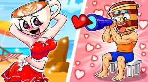 КАПУЧИНО ВЛЮБЛЯЕТСЯ В КАПУЧИНО НА ПЛЯЖЕ!? - История любви | Brainrot Animation