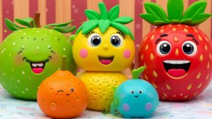 Веселые фрукты, детские сенсорные игрушки в кроватке и еще больше веселой анимацией
