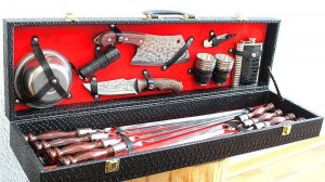 шашлычный набор в деревянном кейсе Граф. Подарок шефу, коллеге, юбиляру