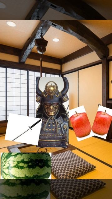 Самураи разрубивший яблоко а не арбуз