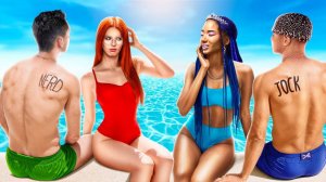 Мачо против Ботана в Бассейне! Из Тюрьмы в Топ Каникулы! Летние Лайф Хаки в Тюрьме!