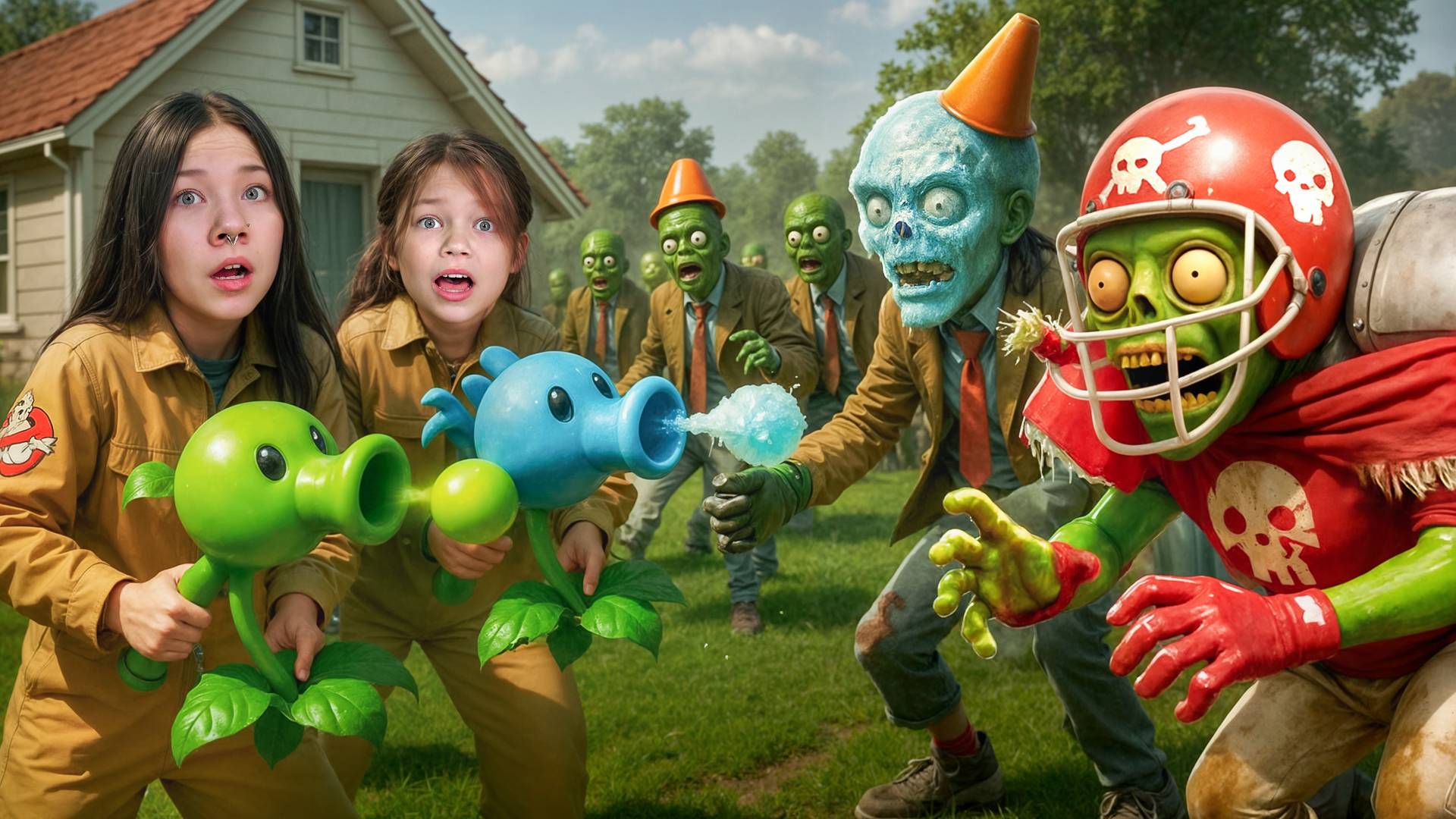 Выживаем в реальной игре ЗОМБИ vs РАСТЕНИЙ! Все виды зомби из Растений против Зомби! смотреть онлайн