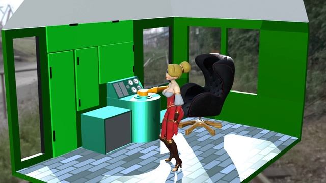 Забавная анимация! Программа Blender! Танцуем в кабине! смотреть онлайн