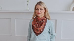 Платок из вискозы "Пасьянс", 796-16, 80х80 см #platki #fashion #scarf #beautiful #art #fabric