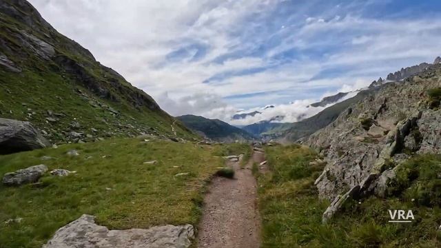 Virtual Run Alps Aletsch Glacier Switzerland  50min Virtual Scenery For Treadmill