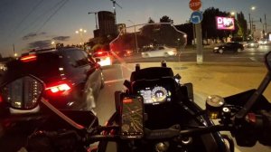 Zontes703f. Ростов-на-Дону Ночная прогулка на мотоцикле