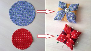 Вы удивитесь это я сшила из круга! Идея Подарка. Мастер класс подушка игольница.