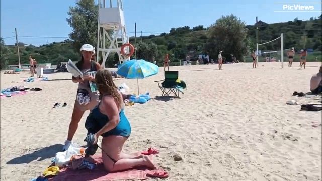 Голубицкая Азовское море Центральный пляж сегодня 28 июля 2025. Погода в Голубицкой сейчас. смотреть онлайн