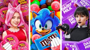 Как Пронести Сладости Мимо Уэнсдей Аддамс! Sonic the Hedgehog vs Уэнсдей Аддамс vs Amy Rose!