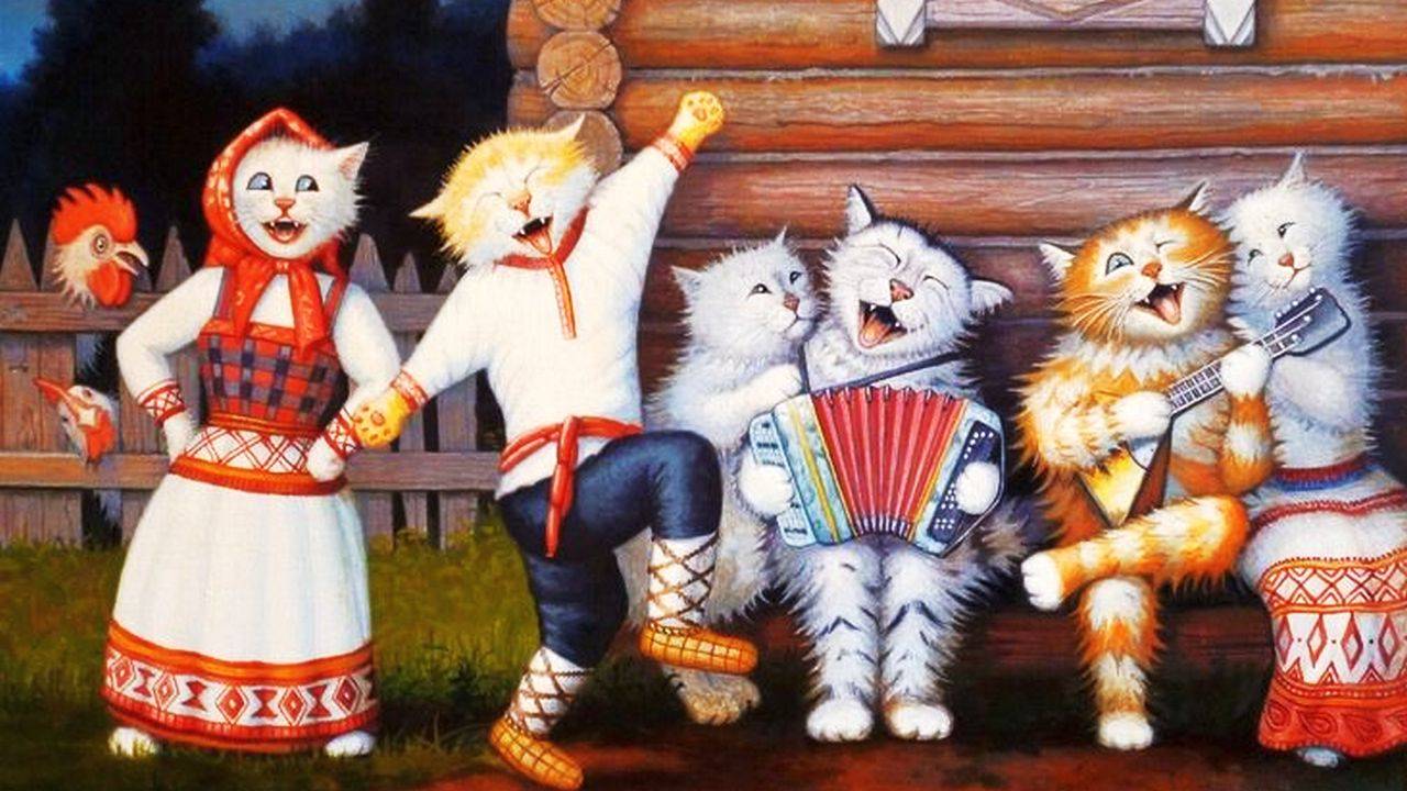 Кошки в живописи художника Степана Каширина смотреть онлайн