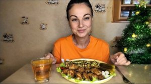 Мукбанг🍗Куриные крылья, кабачки на гриле 🥗 Видео от 14.12.24 г