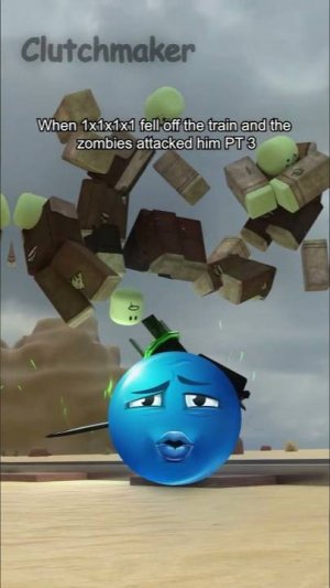 When 1x1x1x1 fell off the train and the zombies attacked him = 💀 PT 3